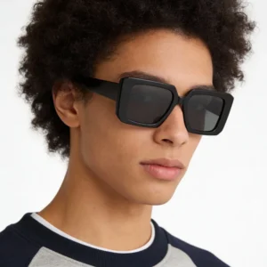 New Arrival Fashion Women Custom Logo Designer Oversized UV400 Polarized Acetate Anti Radiation Comfortable Full Rim Rectangle