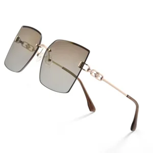 New Arrival Full Frame Metal Large Frame Polarized Sunglasses Fashionable All Match High Level Anti UV Unisex Multi Use
