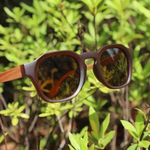 New Arrival OEM Lady Sunglasses Lunettes De Soleil Custom Logo Bamboo Polarized Lens Wooden Sunglasses For Women