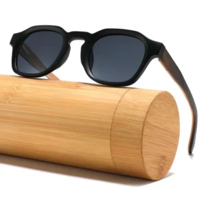 New Arrival UV400 Sun Glasses with Men and Women Square Frame Wooden Sunglasses Men Luxury Custom Logo Polarized Sunglasses