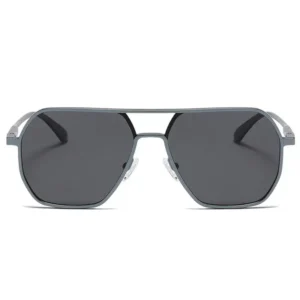 New Arrival Unisex Fashion Square Full Rim Metal Polarized Sunglasses with UV400 Protection Lightweight Anti Glare