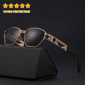New Arrivals Fashion Trending Men Women Vintage Small Retro Gold Metal Square Frame UV Protection Driving Glasses Sunglasses