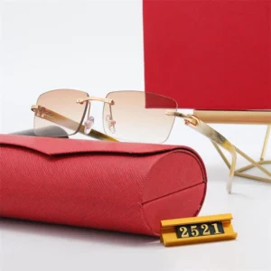 New Arrivals Luxury Design Sunglasses Gradient Lens Rimless Square Designer Sunglasses