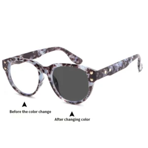 New Arrivals Photochromic Optical Glasses Anti Blue Light Cat Eye Eyeglasses Frames Fashion Sunglasses for Women and Men