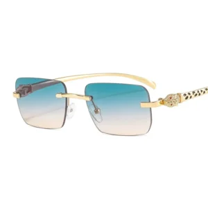 New Arrivals Square Rimless Men Shades Luxury Fashion Metal Women Sunglasses Ocean Gradient Glasses Eyewear Sunglasses