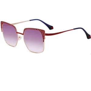 New Arrivals Unisex Retro Rectangular Metal Frame Eyewear Polarized UV400 Durable Oversized Irregular European Design Luxury