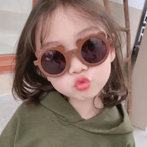 New Baby Bear Children’s Sunglasses Cute Cartoon Sunshade Kids Glasses for Below 10 Years Old