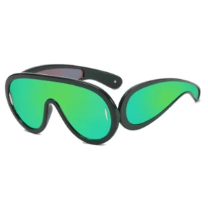 New Beach Oversized One Piece Sunglasses Futuristic Punk Hip Hop Fashion Outdoor UV Protection Shades Glasses Women Men