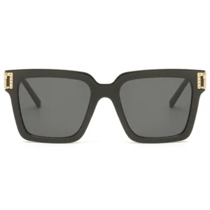 New Classic Designer Square Metallic Parts Oversized Frame Plastic Women Bulk Sun Glasses UV400 Unisex Big Sunglasses