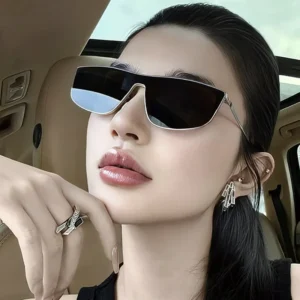 New Classic Square Frame Designer Metal Eyeglasses High Quality One Piece Sunglasses for Women Men Custom Logo