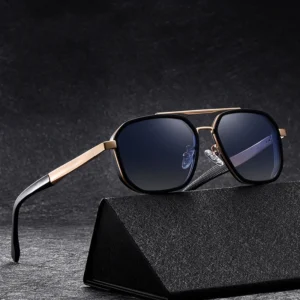 New Classic Square Men’s Metal Sun Glasses Outdoor Sunscreen Double Beam TAC Polarized Sunglasses