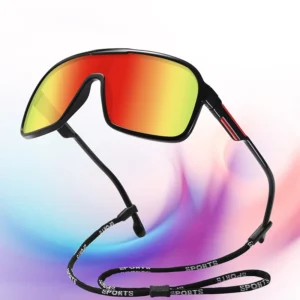 New Conjoined Large Frame Outdoor Sports Sunglasses Polarized Colorful Riding Sunglasses Trend One Piece Sports Sunglasses