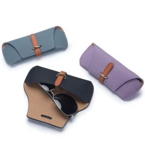 New Creative Fashion Sunglasses Storage Bag Women Portable Genuine Leather Sunglasses Bag