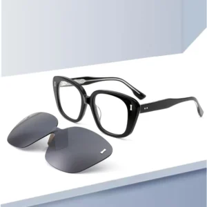 New Design Acetate Polarized Sunglasses with Magnetic Clip Custom Logo and Fashionable Optical Frame Ready Stock