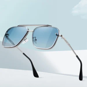 New Design Fashion Metal Frame UV400 Protection Gradient Color Lens Men Sunglasses