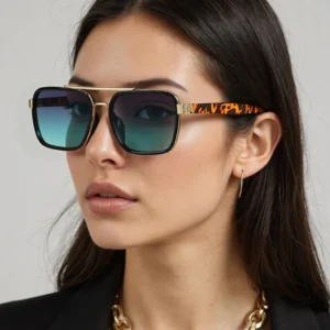 New Design Luxury Colorful Fashion Sunglasses Women Sun Glasses Premium Vintage Square Shades Thick Fashion Sunglasses