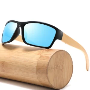 New Design Natural Wooden Bamboo Polarized Sunglasses TAC Lenses PC+Bamboo Frame UV400 Protection