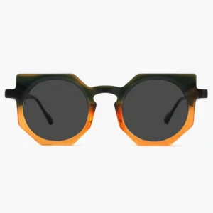 New Design Special shaped Frame Green Orange Gradient Acetate Sunglasses Cool and Fashionable Perfect Quality