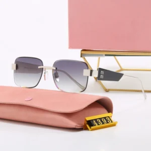 New Designer Frameless Trimmed Square Sunglasses For Women Street Trendy Sunglasses Luxury MM Sunglasses