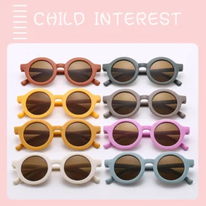New Fashion Children’s Retro Personality Trend Cool Sunglasses Sunshade Sunglasses for Boys and Girls Baby