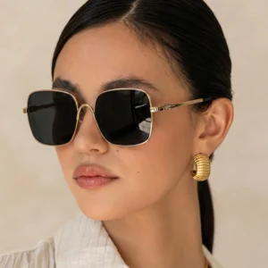 New Fashion Classic Square Luxury Designer Sunglasses for Men Women Travel Driving Metal Frame UV400 Protection Sun Glasses