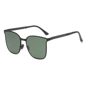 New Fashion Gradient UV400 Sunglasses Unisex Metal Full Frame Folding Glasses High Quality