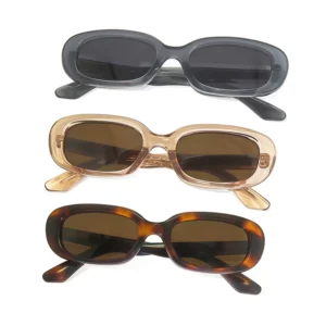 New Fashion High Quality Oval Small Frame Acetate Sunglasses Men and Women OEM ODM Manufacturers