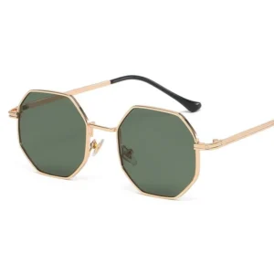 New Fashion Men’s Sunglasses Classic Retro Metal Polygonal Full Frame UV400 Glass