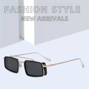 New Fashion Metal Square Frame UV400 Sunglasses for Unisex Trendy Classic Driving Shades