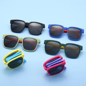 New Fashion Polarized Children’s Foldable Sunglasses Outdoor Sun Protection Kids Glasses for Girls and Boys Eyewear