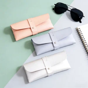 New Fashion Semi Hard Soft PU Glasses Pouch Custom Logo Sunglasses Bag Protective Case for Eyewear Storage