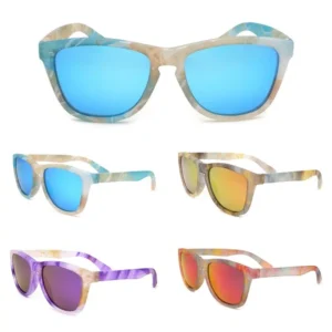 New Fashion Tend Paper Transfer Frame Plastic Women Retro Polarized Sunglasses