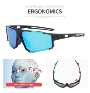 New Fashionable Large Frame Polarized Sports Eyewear for Mountaineering & Outdoor Riding Sunglasses for Men and Women