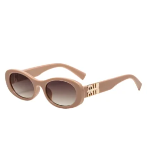 New Fashionable Women’s Oval Sunglasses UV400 Protection Full Frame High-End Street Style Cross-Border Instagram