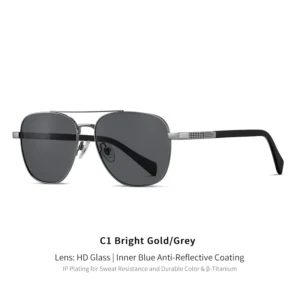New Iconic Titanium Leg Sunglasses Anti Radiation UV400 Polarized Lens Fashionable Pujia Flying for Outdoor Use Made China