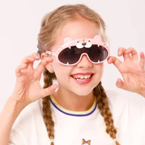 New Kids Sunglasses Girls Silicone Sunglasses Kid TPEE Party Cartoon Shape for Boys With Fashion Polarized One Piece Lens