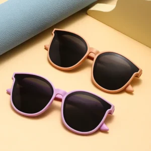 New Kidsren’s Gm Sunglasses Baby Eye Protection Boys Girls Sunglasses Anti Uv Sunscreen High PC Pink Gold Children