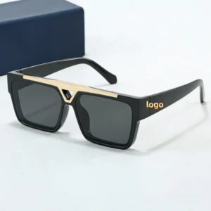 New Luxury Designer Sunglasses Blue Oversized Frames High Quality Branded Fashion Outdoor Sunglasses for Men and Women