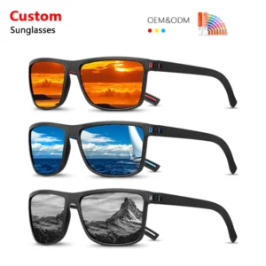 New Men’s Sports Sunglasses with Polarized Lenses Black Frame Sunglasses Personalized Sports Frames