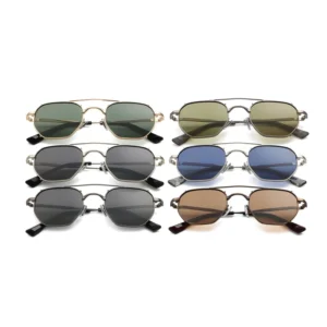 New Metal Double Beam Frame Sunglasses for Women UV400 Custom Logo