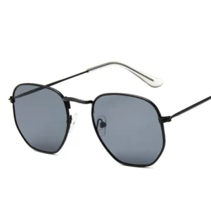 New Metal Frame Polygon Women’s Sunglasses Trend Fashion Colorful Mercury Ocean Film Sun Glasses