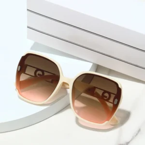 New Oval UV400 Sunglasses for Women High-end Look Big Face Slimming Fashion All-Match