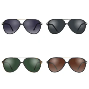 New Popular Vintage Fashion Pilot Polarized Sunglasses TR 90 Light UV 400 Sunglasses Shades for Men Women