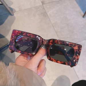 New Retro Rectangle Glasses High Quality Plastic Frames Sun Glasses Custom Logo Square Shades Sunglasses Women