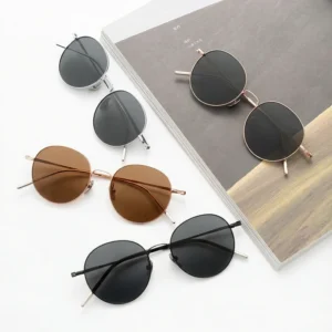 New Retro Sunglasses Design High Quality Custom Logo UV400 Metal Sunglasses for Men Women