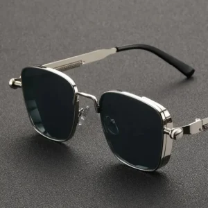 New Retro Sunglasses Sunshade Steampunk Style European&American Fashion Custom Square Frame Metal Designer Sunglasses Men