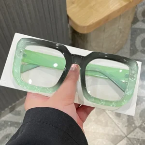 New Square Large Frame Women’s Sun Glasses Anti Blue Light Ins Style Jelly Color Fashion Sunshade Sunglasses