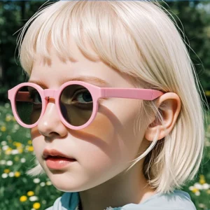 New Style Children’s Foldable TPEE Round Frame Polarized UV400 Boys Girls Sunglasses for Kids