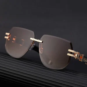 New Style Fashion Frameless Oval Sunglasses Men Sunglasses