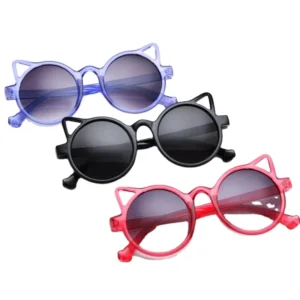 New Style Kids Shades Custom Children Popularity Designer Brand Sun Glasses Boy Girl Baby Cat Ear Frame Sunglasses